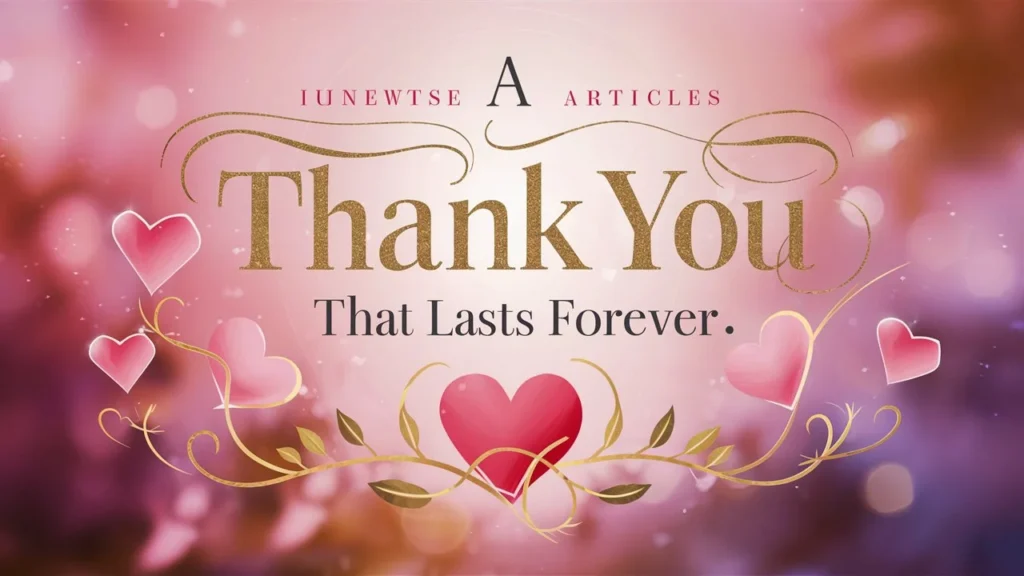 A Thank You that Lasts Forever