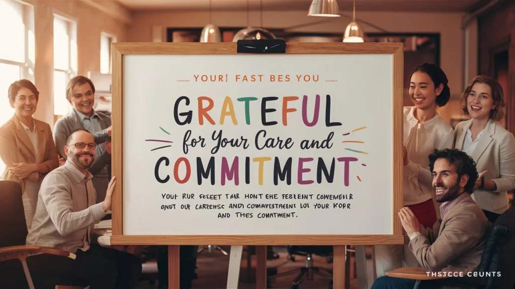 Grateful for Your Care and Commitment