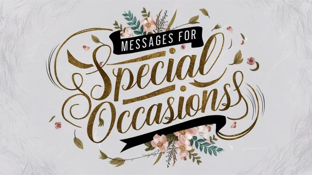 Messages for Special Occasions