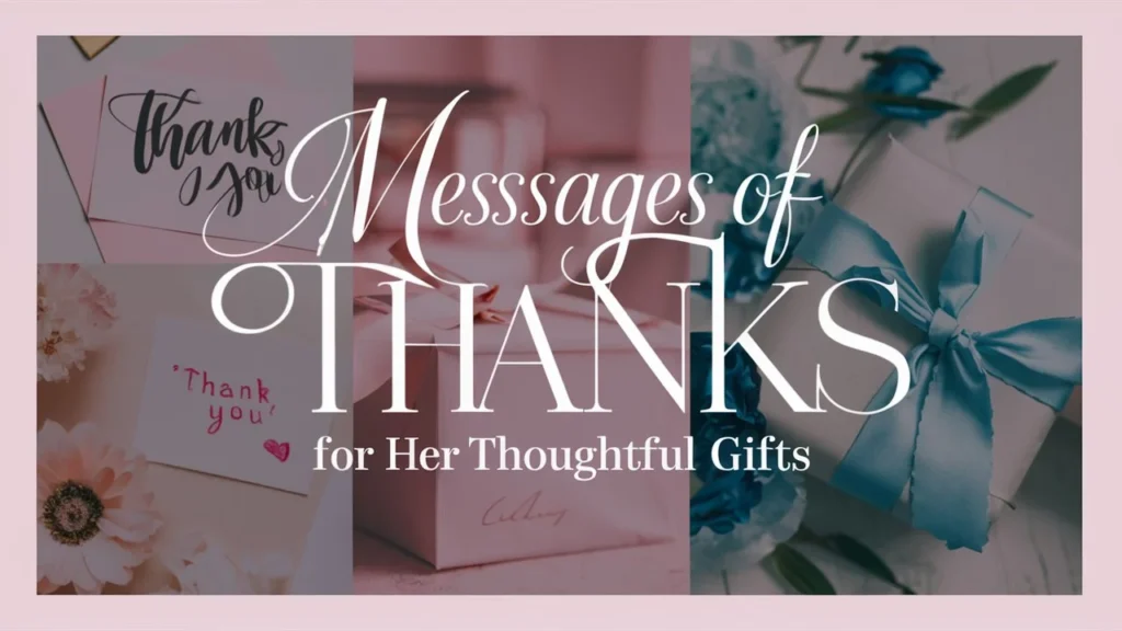 Messages of Thanks for Her Thoughtful Gifts