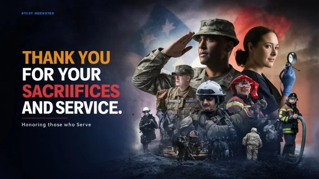 Thank You for Your Sacrifices and Service