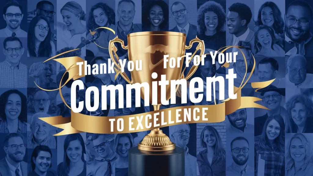 Thank You for Your Commitment to Excellence
