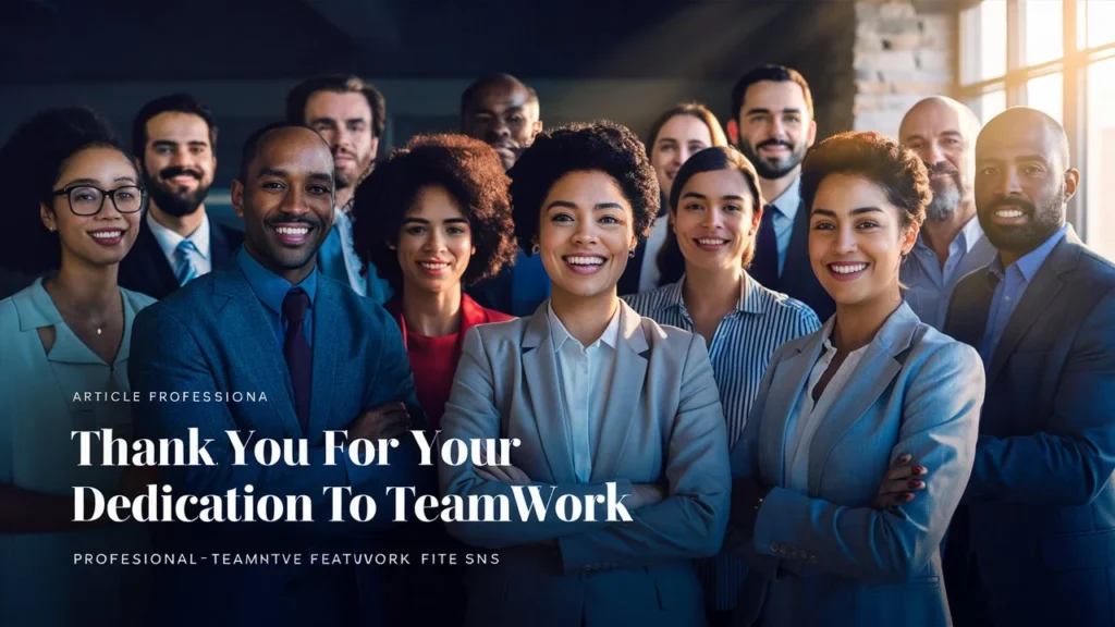 Thank You for Your Dedication to Teamwork