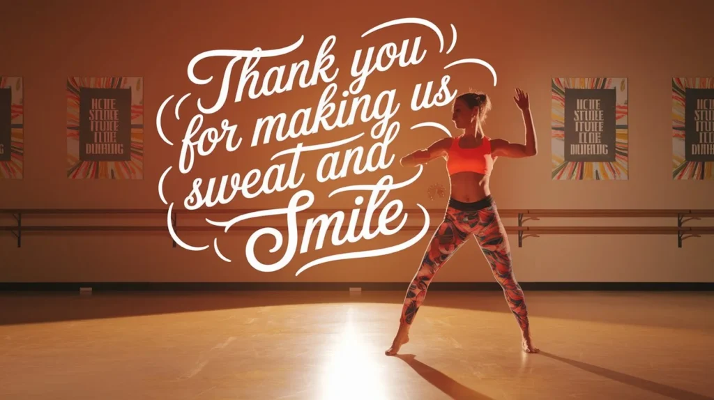 Inspirational Thank You Messages for Zumba Instructors